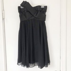 JS Collections Black Strapless Cocktail Dress